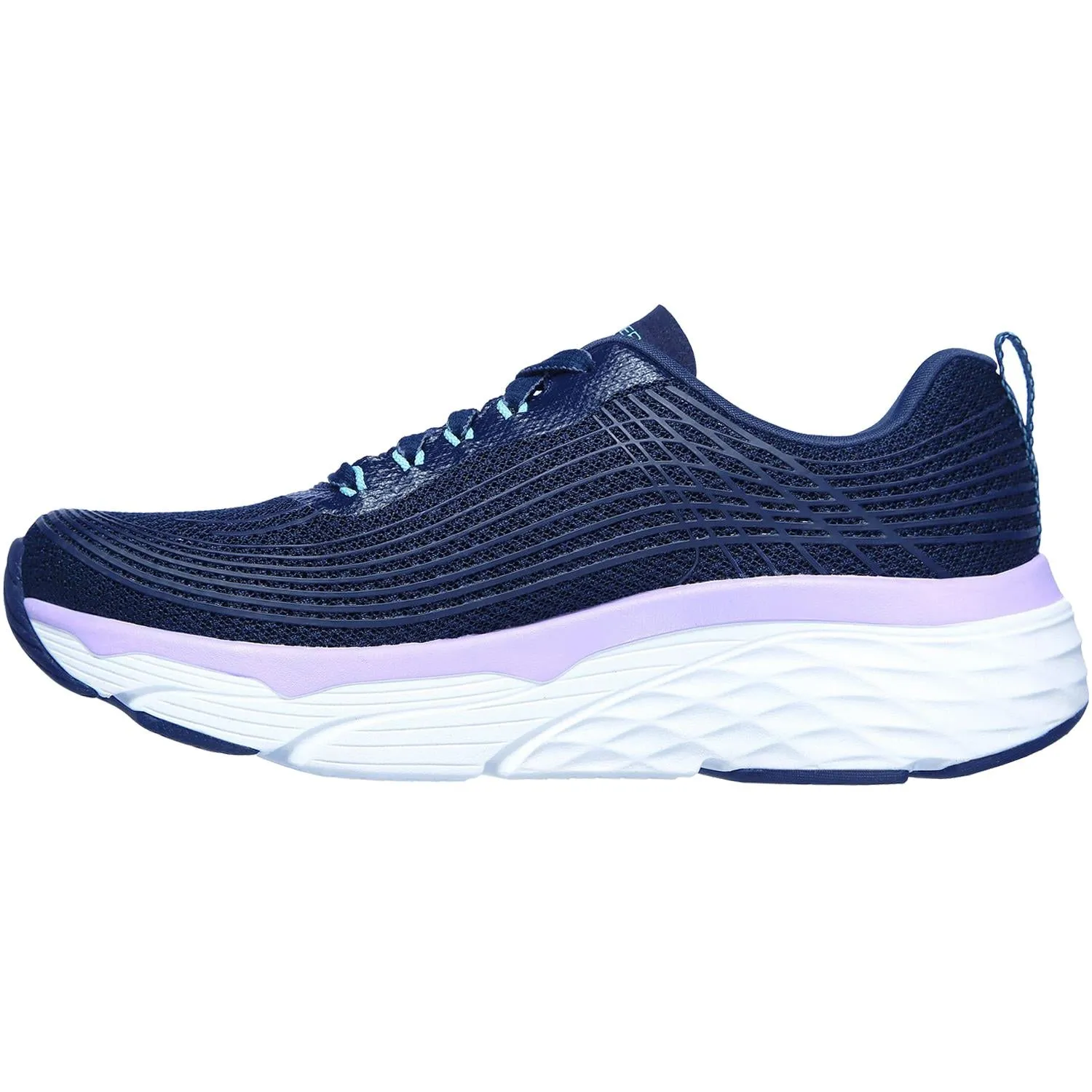 Women's Skechers Max Cushioning Elite Navy/Lavender Fabric