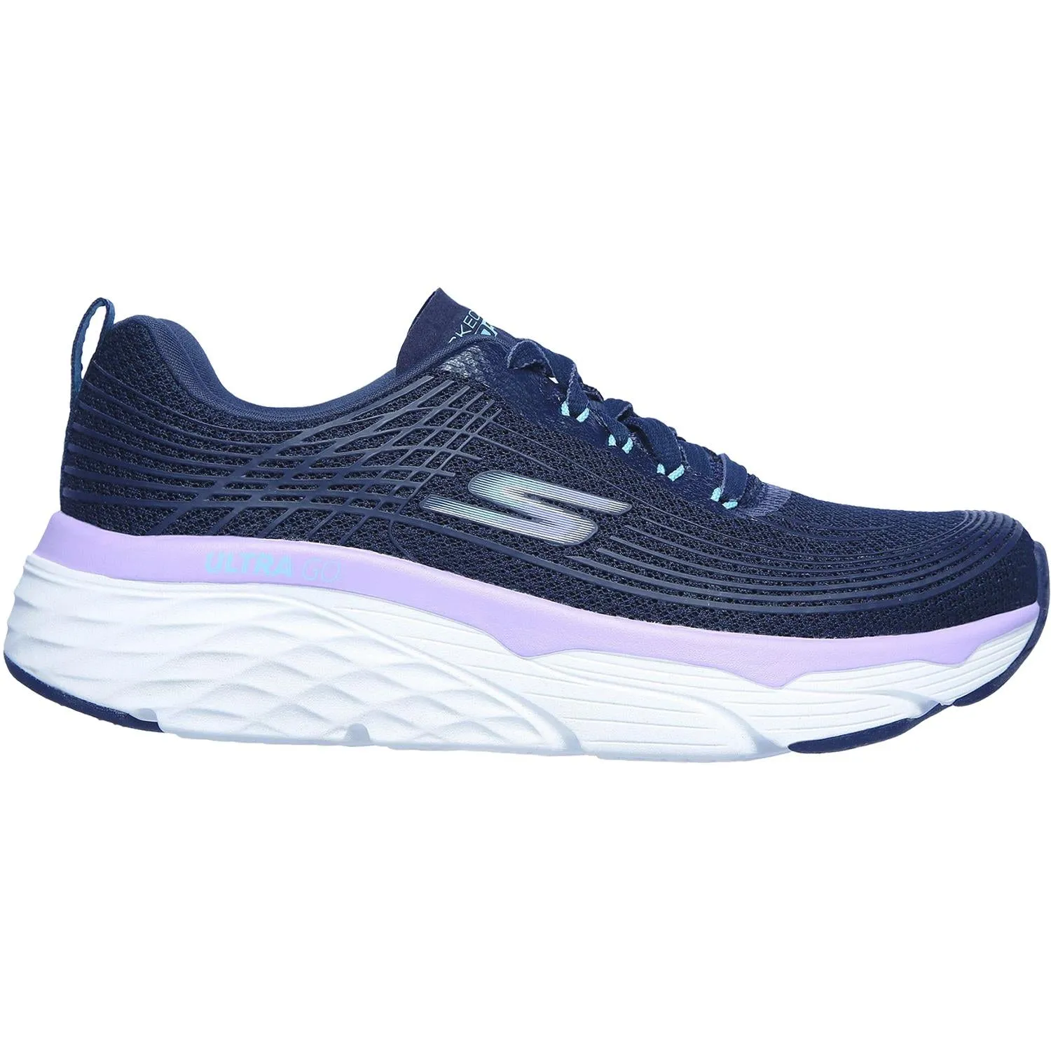 Women's Skechers Max Cushioning Elite Navy/Lavender Fabric