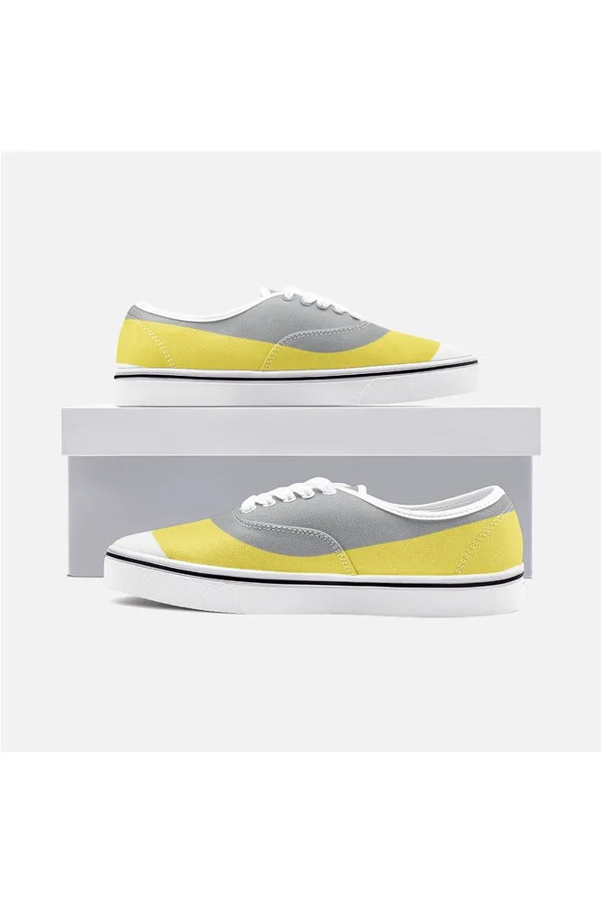 Yellow & Gray Unisex Canvas Shoes