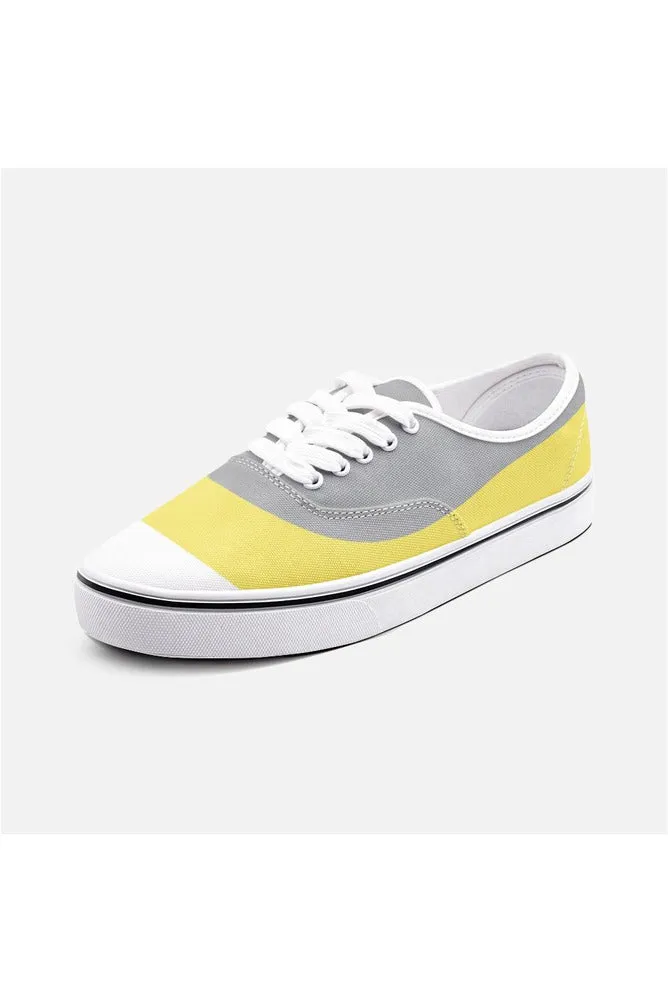 Yellow & Gray Unisex Canvas Shoes