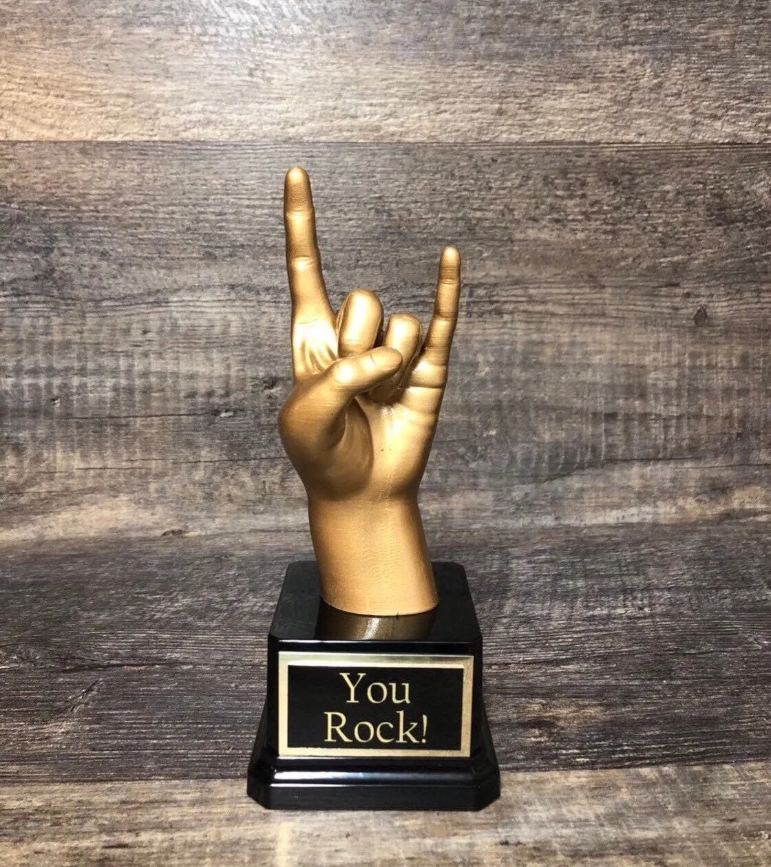 YOU ROCK!  Fantasy Football League FFL Best Stats Trophy Funny Trophy Achievement Award Top Score Appreciation Award